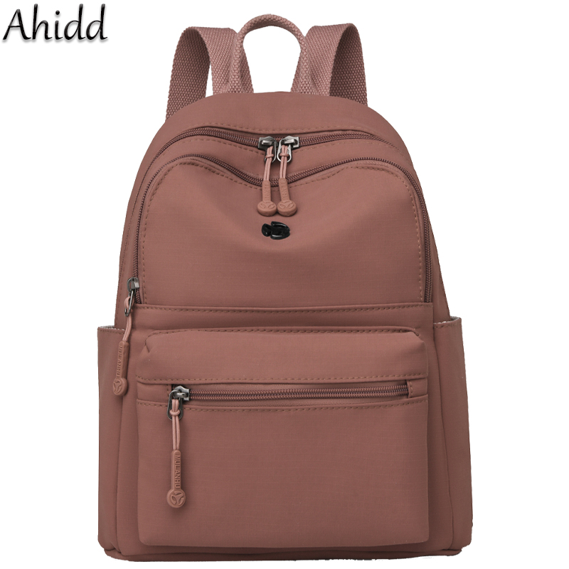 Women Bags Polene - Casual Multi Pockets กระเป๋าเป้สะพายหลังผู้หญิงกันน้ําไนลอน Daypack ผู้หญิงน้ําหนักเบา