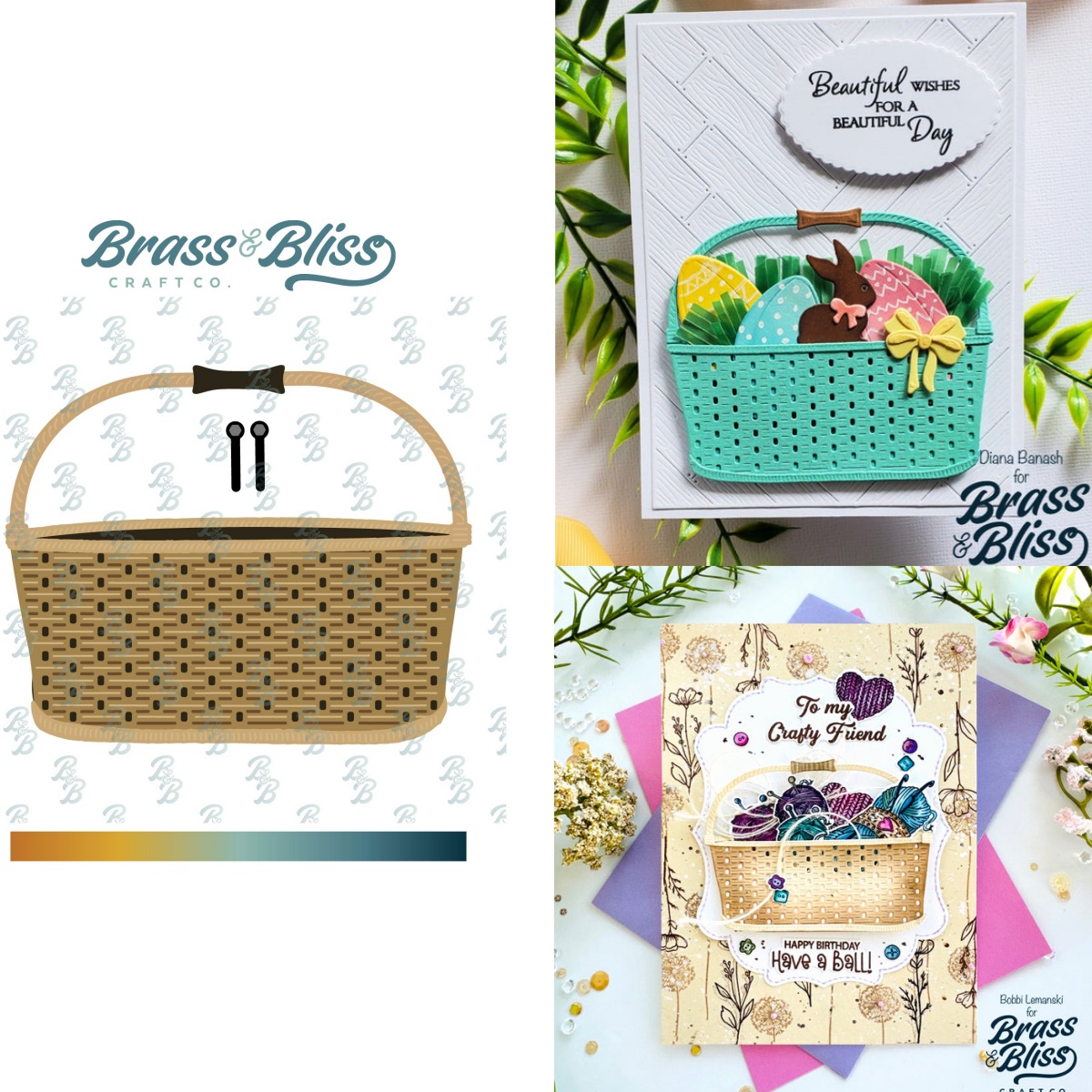 Basket Bag Wicker - แม่พิมพ์ตัดโลหะลายตะกร้าหวายแบบใหม่ สำหรับงาน DIY ทำการ์ด สมุดภาพ กระดาษนูน