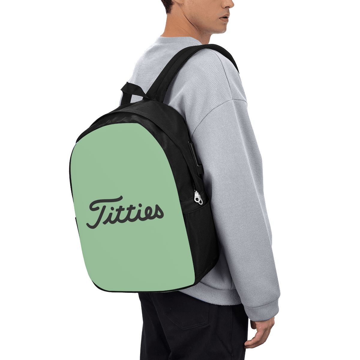 Women Bags For Laptop - กระเป๋าเป้สะพายหลัง Titties Golf Ball สำหรับเดินทาง ใส่โน้ตบุ๊ก