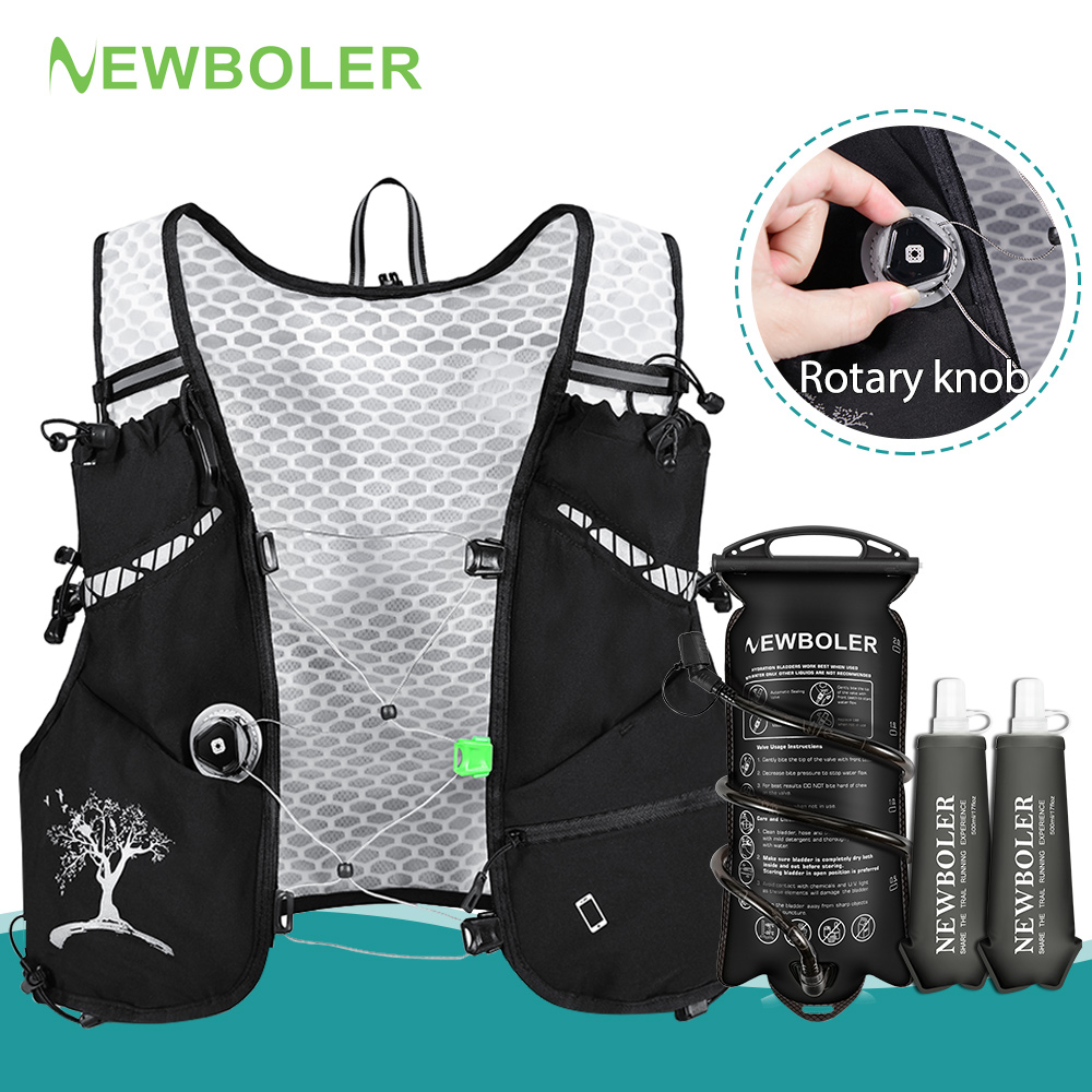 Women Bags Polene - NEWBOLER 8L กระเป๋าเป้สะพายหลังสำหรับวิ่งเทรลกลางแจ้งน้ำหนักเบาเป็นพิเศษผู้หญิงผู้ชายวิ่งแข่งไฮเดรชั่น เวสต์ วิสต์ แมร์ราธอนกระเป๋าจักรยานสำหรับวิ่งมาราธอนเดินป่า
