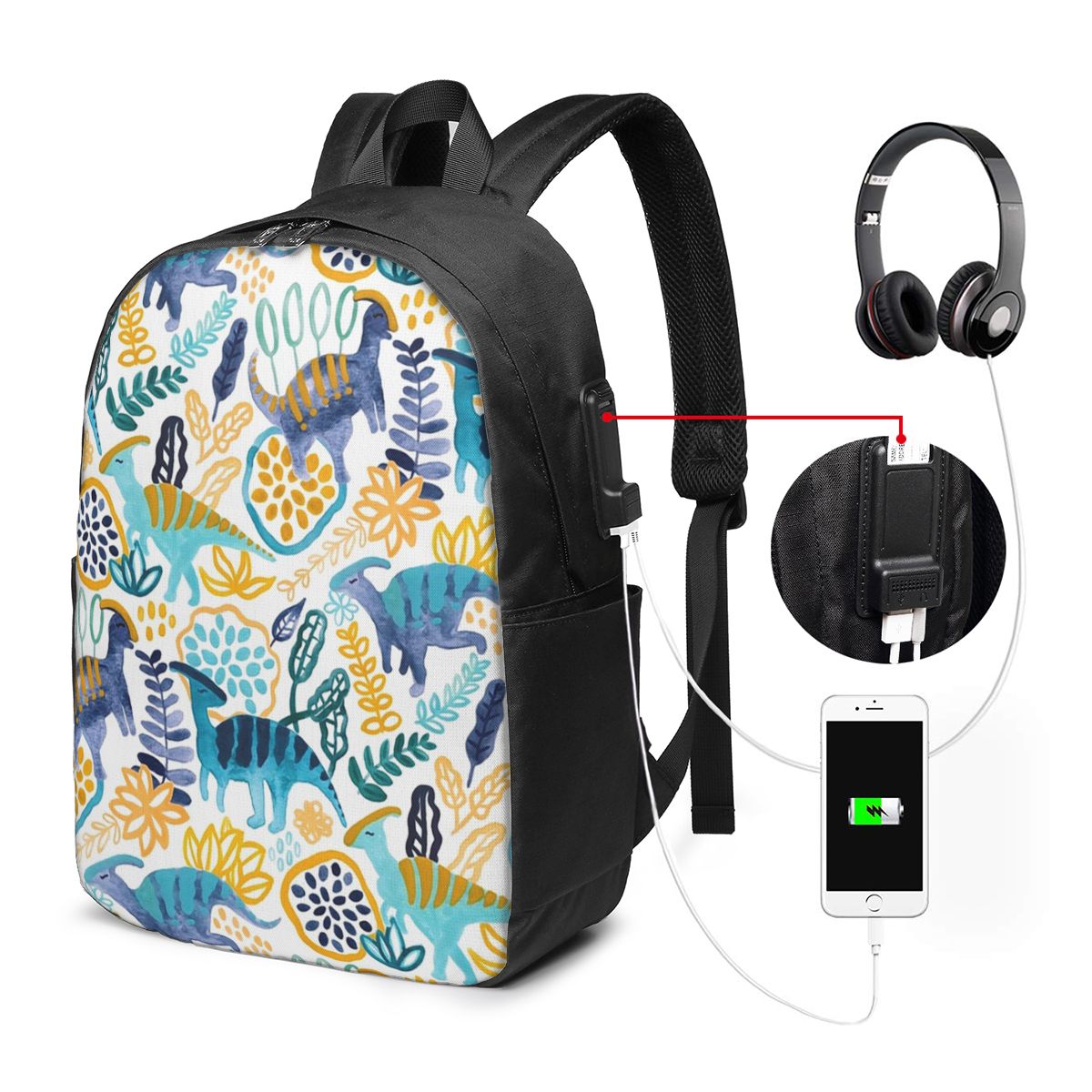 Women Bags For Laptop - กัวเช่ พาราซัวโรโลฟัสกระเป๋าเป้สะพายหลังกระเป๋าใส่โน๊ตบุ๊คสำหรับเดินทางคอมพิวเตอร์กระเป๋านักเรียนวิทยาลัยกระเป๋าใส่แล็ปท็อปกระเป๋าสะพายสำหรับผู้ชายผู้หญิง