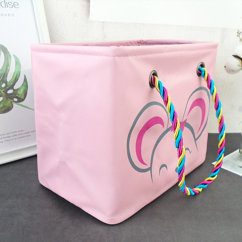 Basket Bag Wicker - ตะกร้าอาบน้ำกันน้ำ 1 ชิ้น ความจุขนาดใหญ่ ลายการ์ตูน พกพาสะดวก