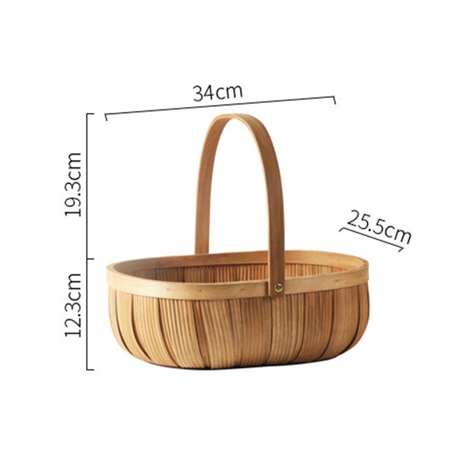 ตะกร้าปิกนิกไม้ไผ่พร้อมหูหิ้ว  - Basket Bag Wicker บทวิจารณ์และราคา