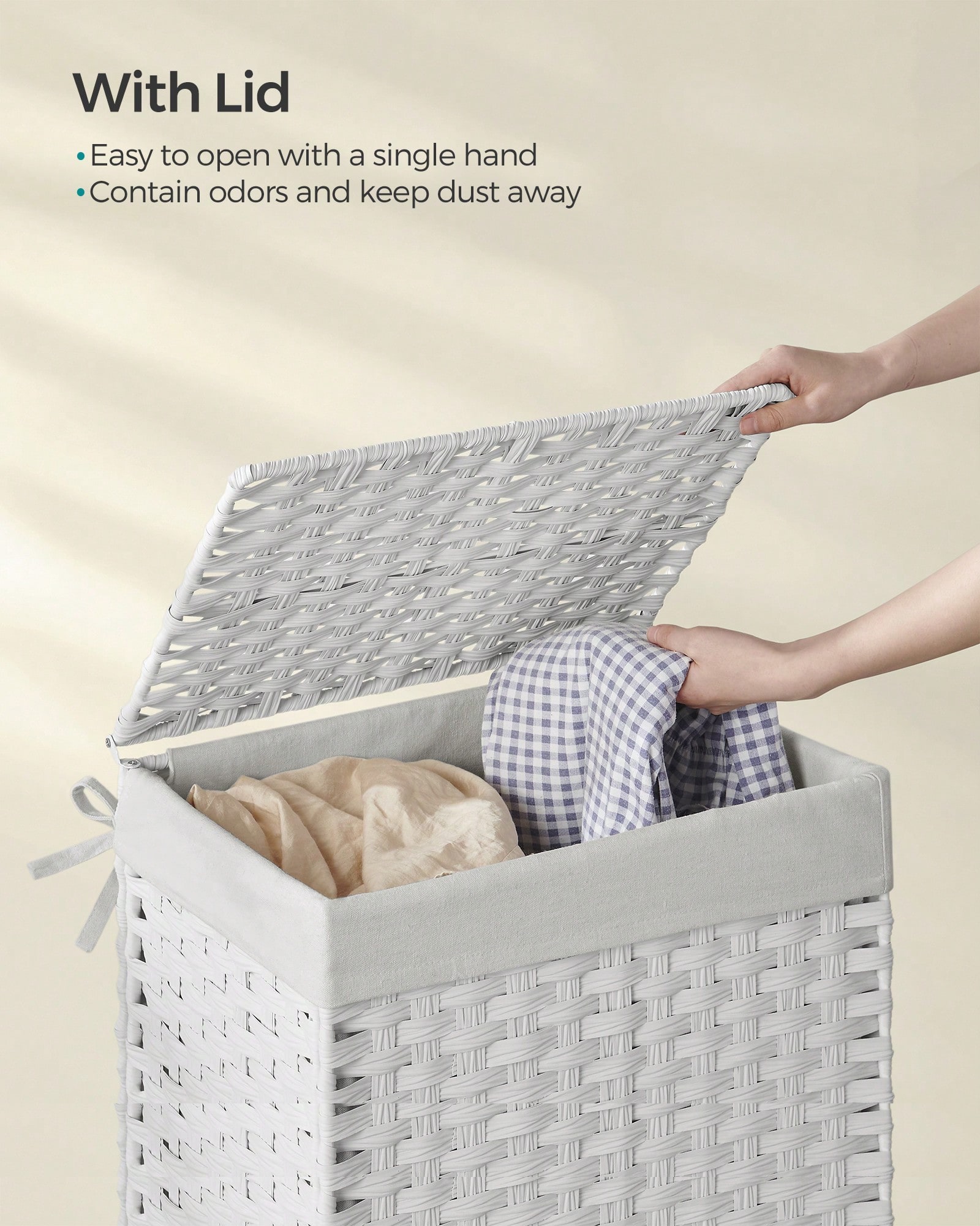 ตะกร้าผ้าสานมือขนาด 90 ลิตร สี - Basket Bag Wicker บทวิจารณ์และราคา