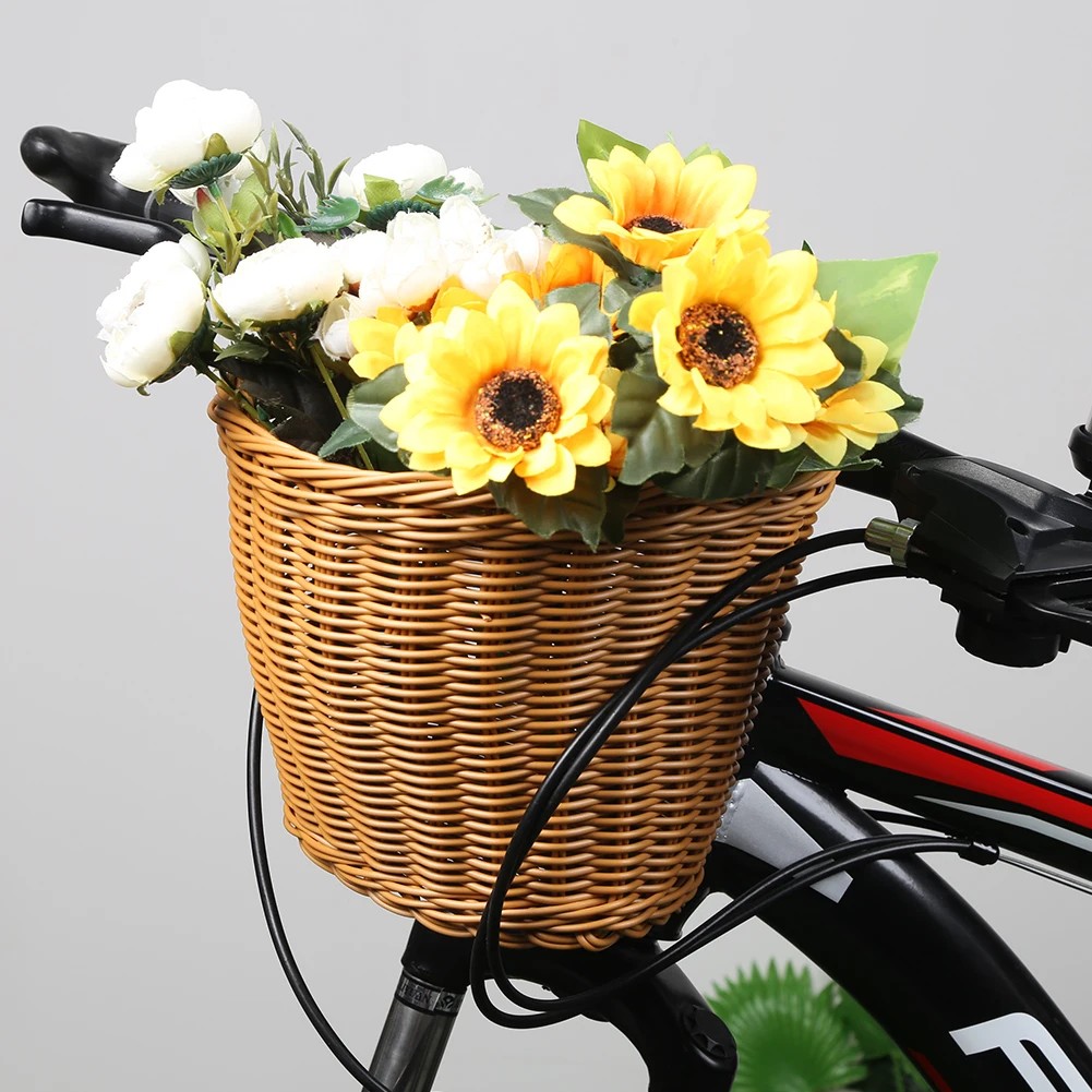 ตะกร้าจักรยานเลียนแบบหวายที่ถอ - Basket Bag Wicker บทวิจารณ์และราคา