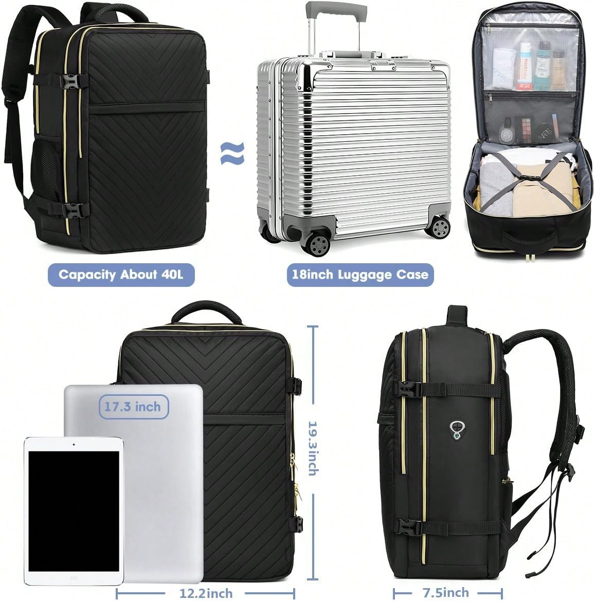 กระเป๋าเป้เดินทางขนาดใหญ่ - กร - Women Bags For Laptop บทวิจารณ์และราคา