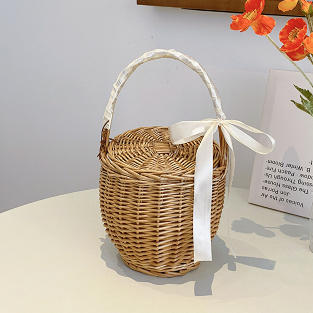 ตะกร้าปิกนิกแบบถักสไตล์ฝรั่งเศ - Basket Bag Wicker บทวิจารณ์และราคา