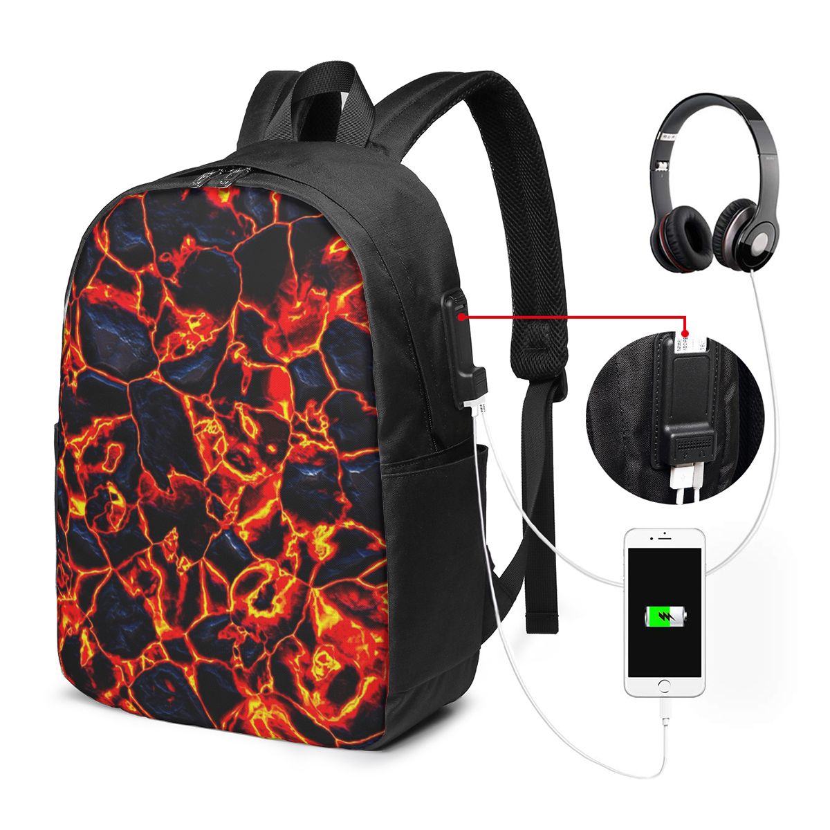 กระเป๋าเป้สะพายหลังลายภูเขาไฟล - Women Bags For Laptop บทวิจารณ์และราคา