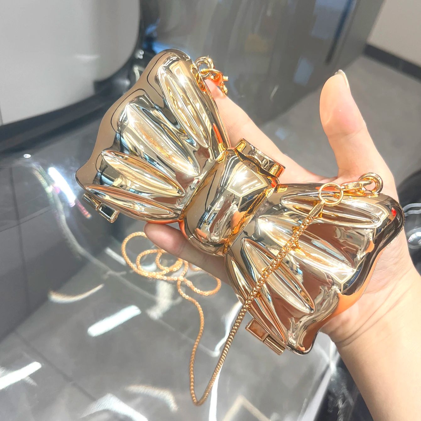 Golden กระเป๋ากระเป๋าและกระเป๋ - Clutch Bag Evening บทวิจารณ์และราคา