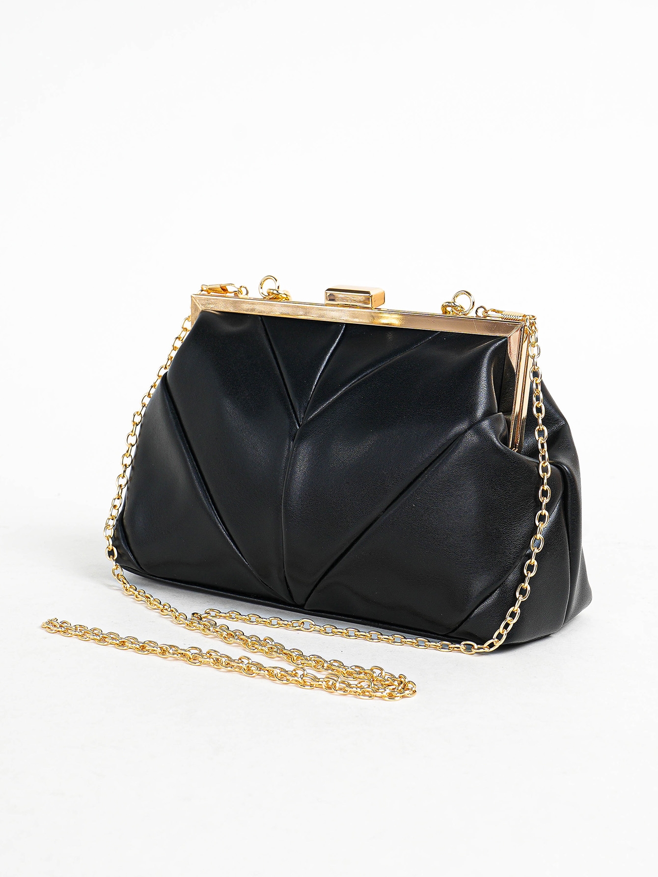 1 PC Matallic PU หนังจีบ Kiss- - Women Bags Rack บทวิจารณ์และราคา