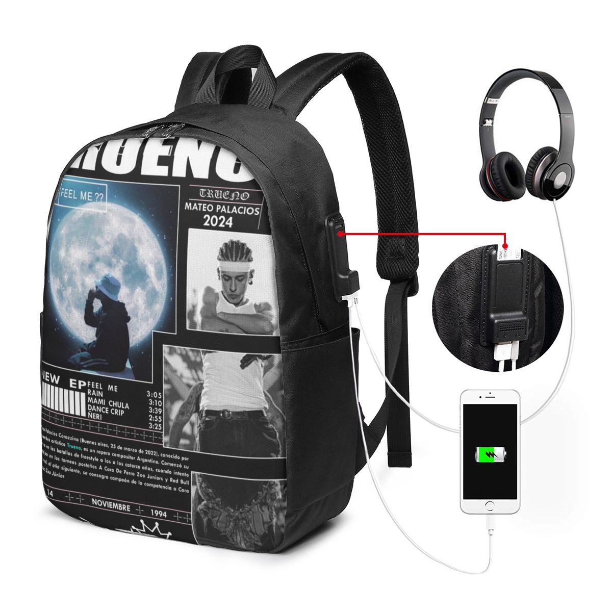 กระเป๋าเป้สะพายหลังฮิปฮอปตลกๆ  - Women Bags For Laptop บทวิจารณ์และราคา