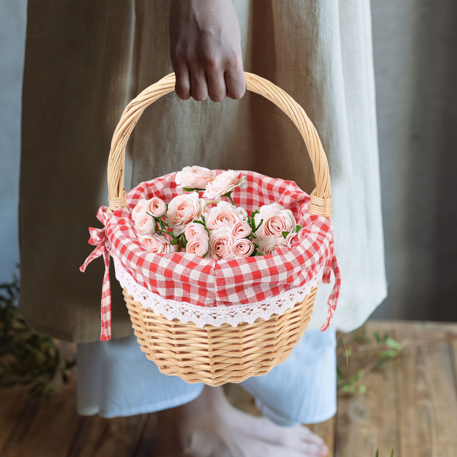 Zerodeko หนูน้อยหมวกแดงตะกร้าท - Basket Bag Wicker บทวิจารณ์และราคา