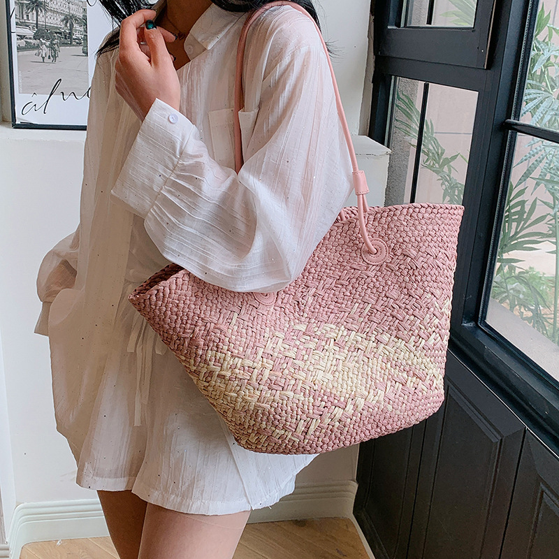 Casual หวายขนาดใหญ่ความจุ Tote - Basket Bag Wicker บทวิจารณ์และราคา