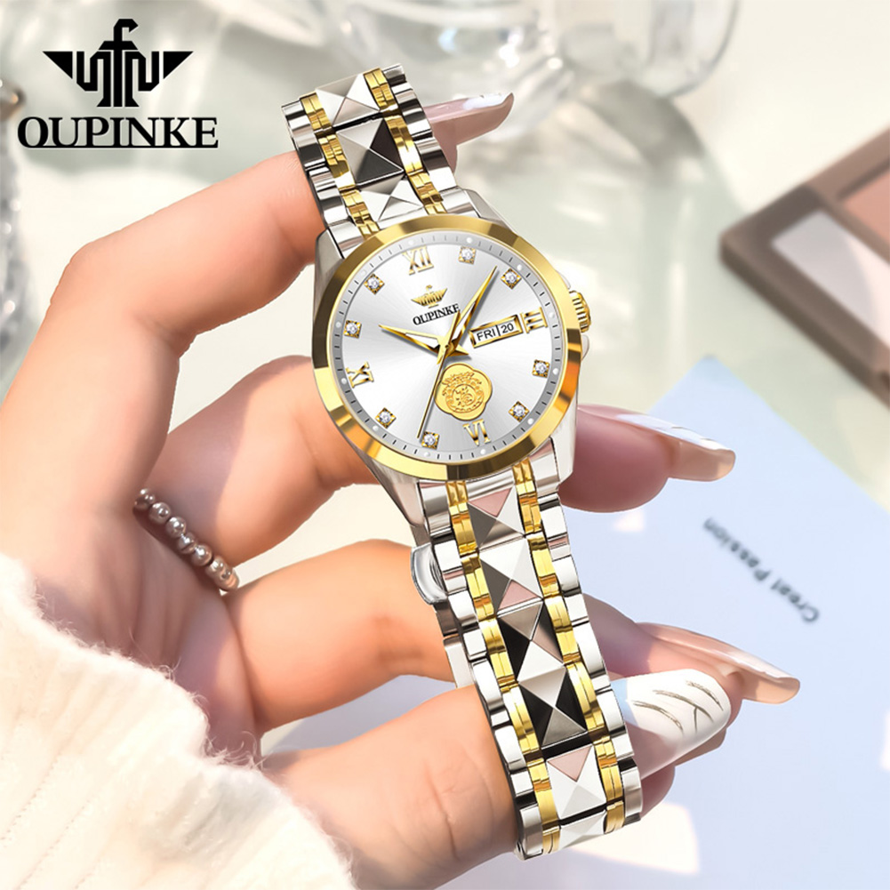 นาฬิกา OUPINKE 3305 ทองแท้ ประ - Women Bags Ru บทวิจารณ์และราคา