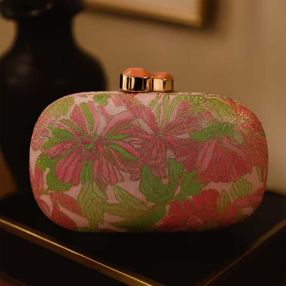 กระเป๋าคลัทช์พิมพ์ลายสไตล์จีนย - Women Bags Green บทวิจารณ์และราคา
